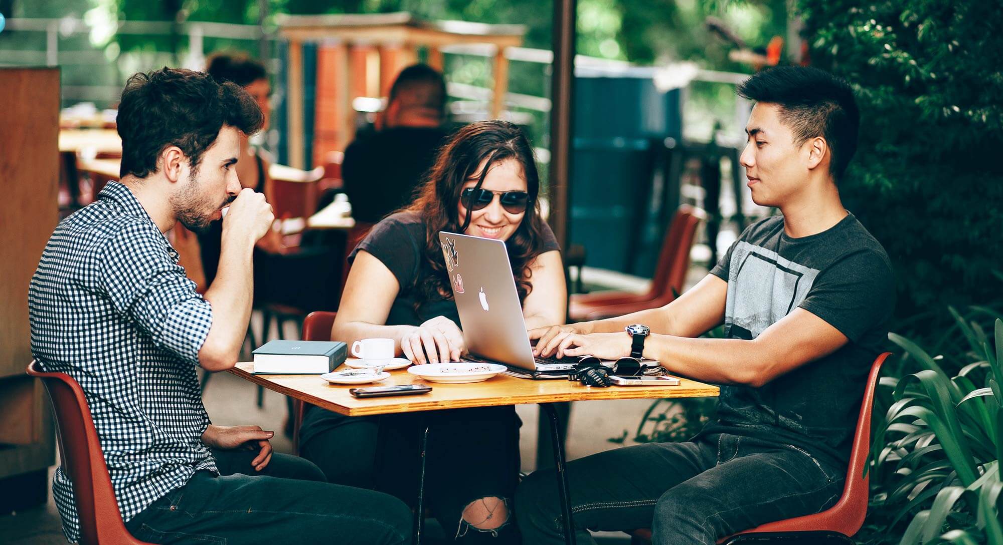 Group of digital nomads